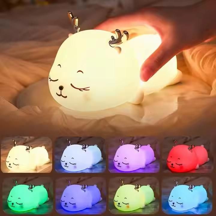 DreamGlow Baby Night Light – Portable Touch-Control Nursery Light with Soft Silicone Shade