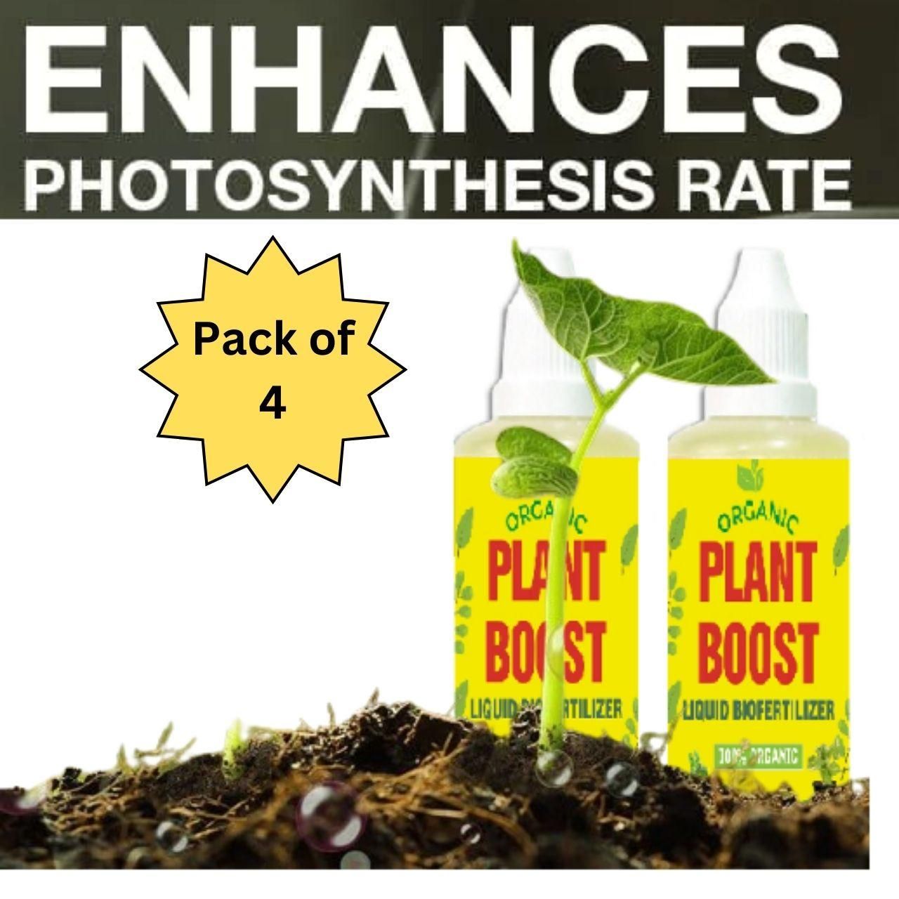 EverGrow Organic Plant Boost Liquid Biofertilizer – 4-Piece All-in-One Crop Vitality Kit