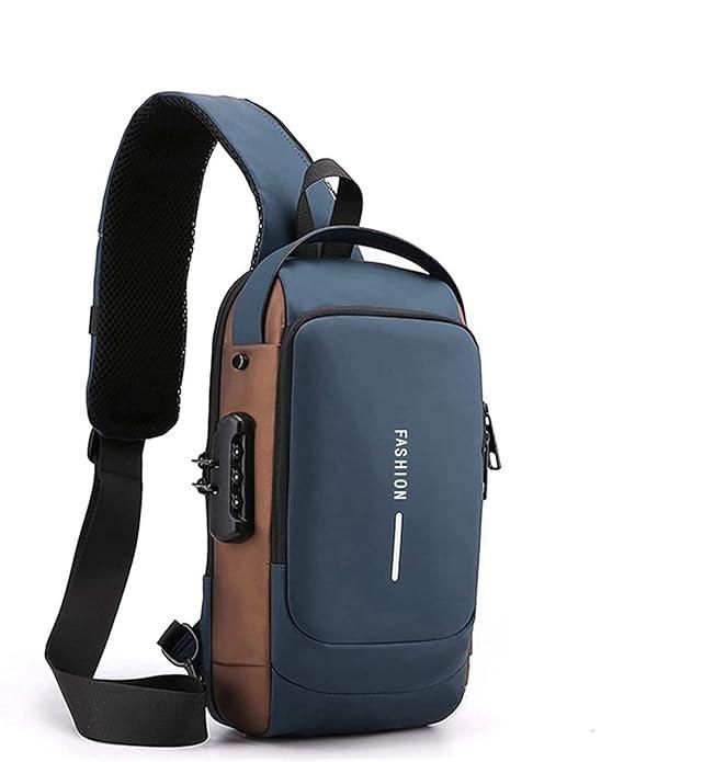 Sling Bag For Men & Women - Anti-Theft with USB Charging Port