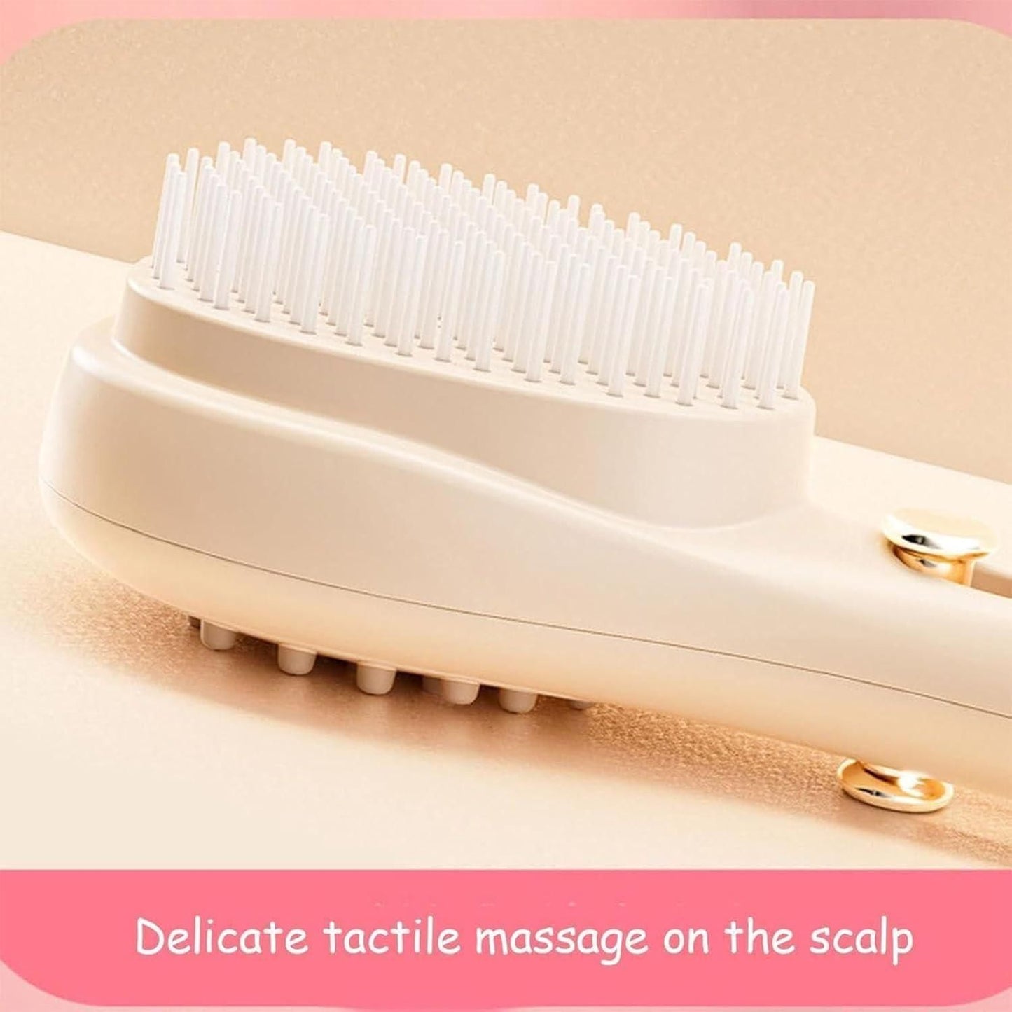 Self Cleaning cum Massage Comb with Retractable Bristle