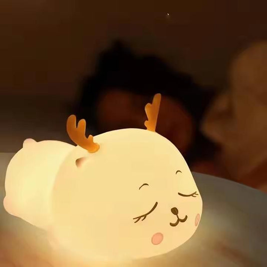 DreamGlow Baby Night Light – Portable Touch-Control Nursery Light with Soft Silicone Shade