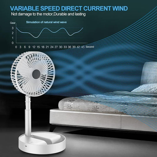 Foldable Fan - Powerful & Rechargeable (100% Premium Quality)