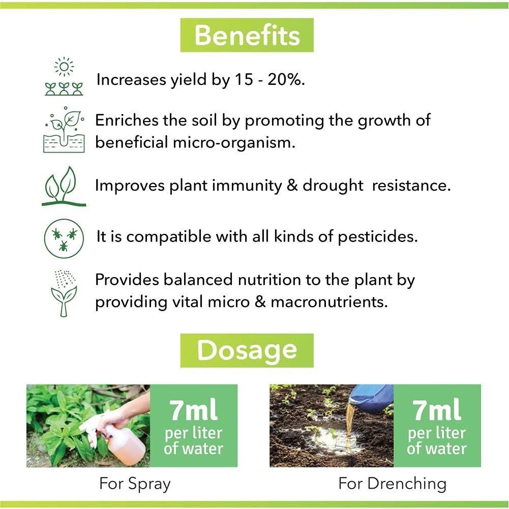 EverGrow Organic Plant Boost Liquid Biofertilizer – 4-Piece All-in-One Crop Vitality Kit
