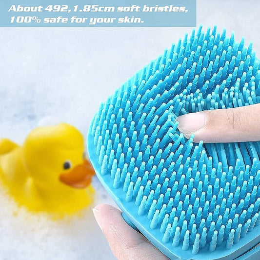 Soft Silicone Bath Brush with Soap Dispenser