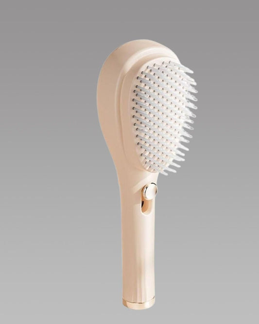 Self Cleaning cum Massage Comb with Retractable Bristle
