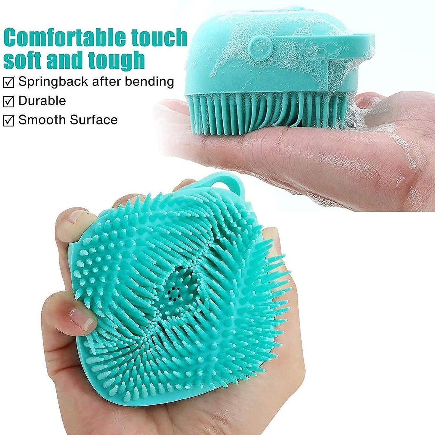 Soft Silicone Bath Brush with Soap Dispenser