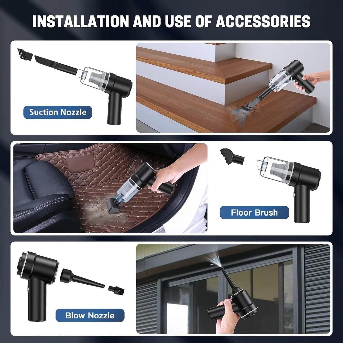 Multipurpose Wireless Vacuum Cleaner and Air Blower